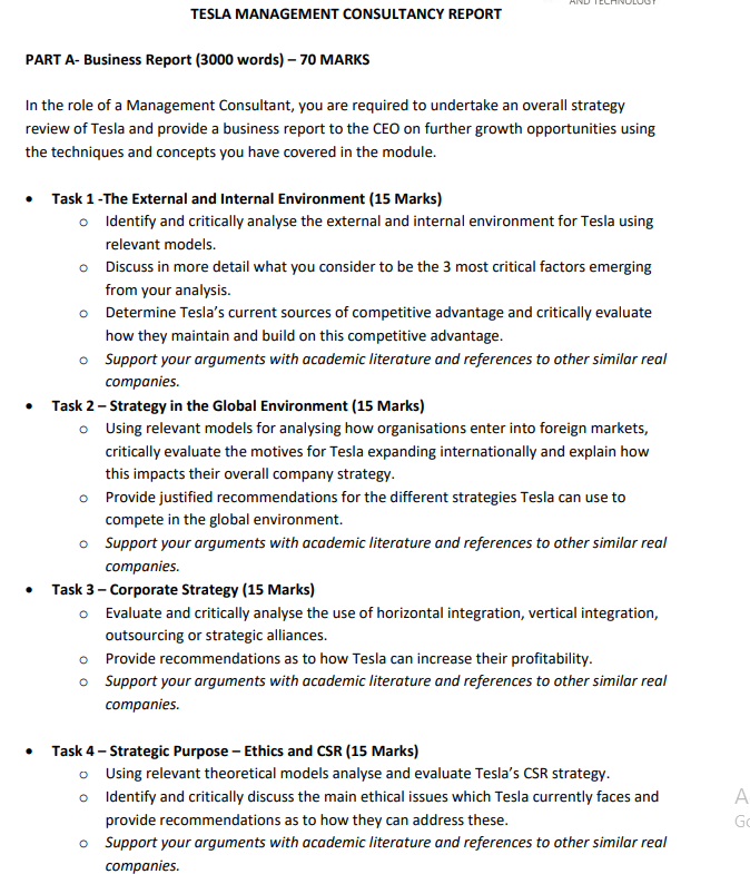 Global Strategy and Sustainability Assignment Sample Paper-1